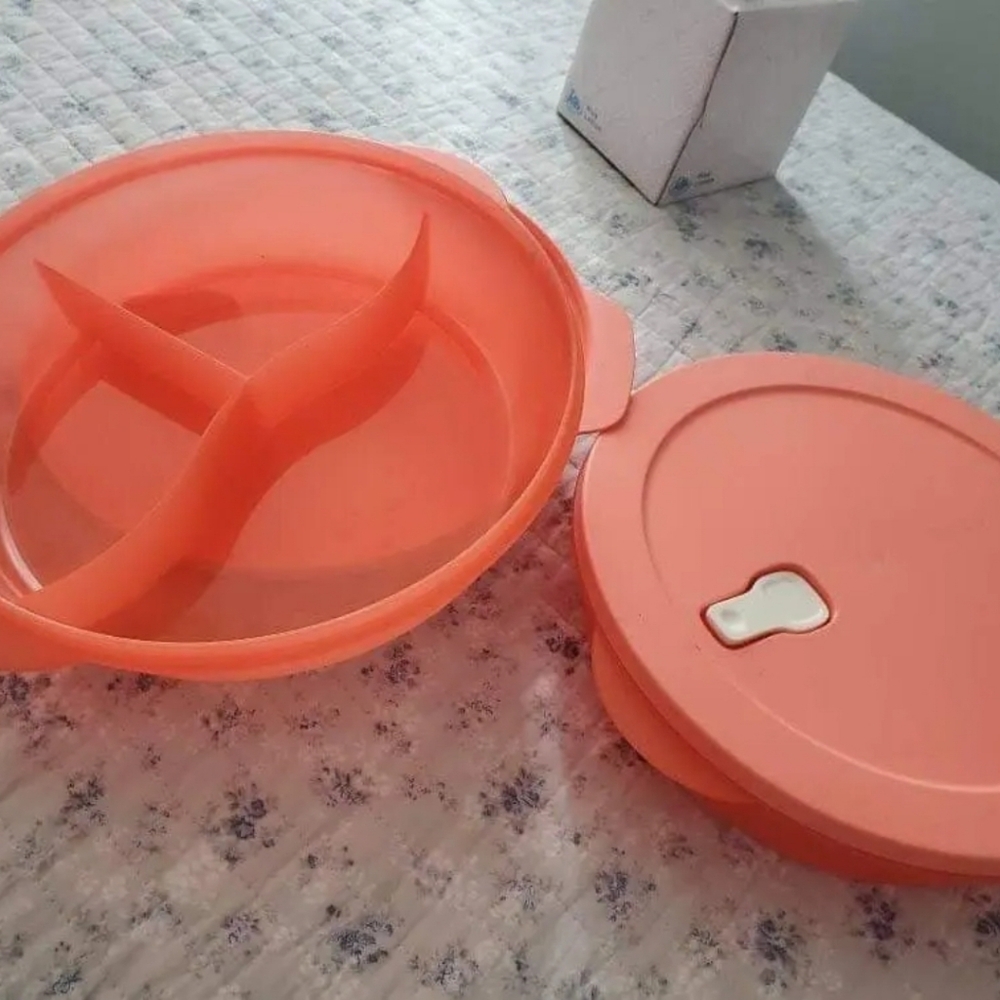 Tupperware Crystalwave Divided Dish Pair